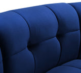 Limitless Blue Modular Velvet Chair from Meridian - Luna Furniture