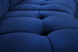 Limitless Blue Modular Velvet Chair from Meridian - Luna Furniture