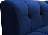 Limitless Blue Modular Velvet Chair from Meridian - Luna Furniture