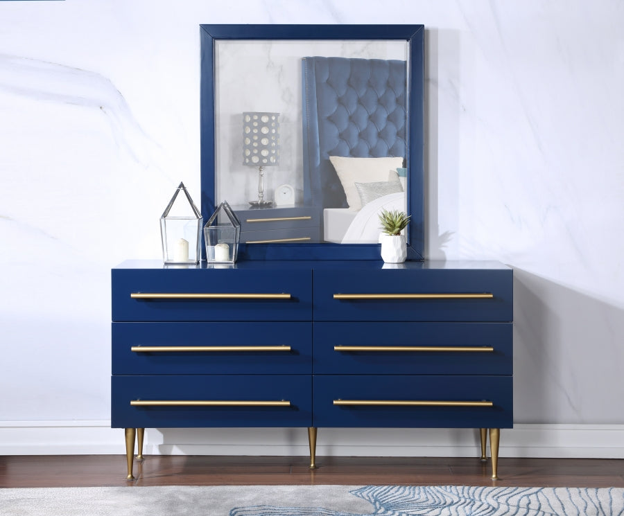 Marisol Blue Mirror from Meridian - Luna Furniture