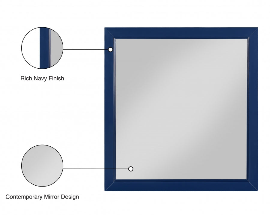 Marisol Blue Mirror from Meridian - Luna Furniture