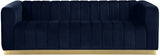 Marlon Blue Velvet Sofa from Meridian - Luna Furniture