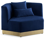 Marquis Blue Velvet Chair from Meridian - Luna Furniture