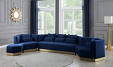 Marquis Blue Velvet Chair from Meridian - Luna Furniture