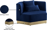 Marquis Blue Velvet Chair from Meridian - Luna Furniture