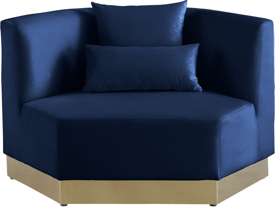 Marquis Blue Velvet Chair from Meridian - Luna Furniture