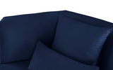 Marquis Blue Velvet Chair from Meridian - Luna Furniture