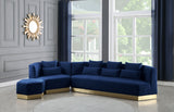 Marquis Blue Velvet Chair from Meridian - Luna Furniture