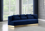 Marquis Blue Velvet Sofa from Meridian - Luna Furniture