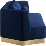 Marquis Blue Velvet Sofa from Meridian - Luna Furniture