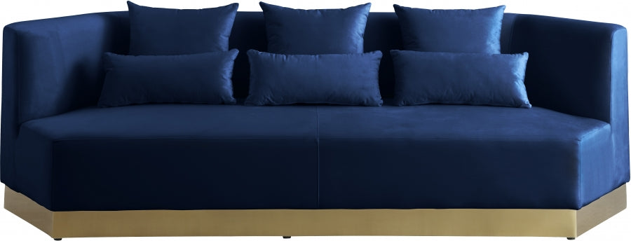 Marquis Blue Velvet Sofa from Meridian - Luna Furniture