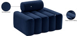 Melody Blue Velvet Chair from Meridian - Luna Furniture