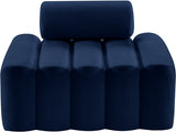 Melody Blue Velvet Chair from Meridian - Luna Furniture