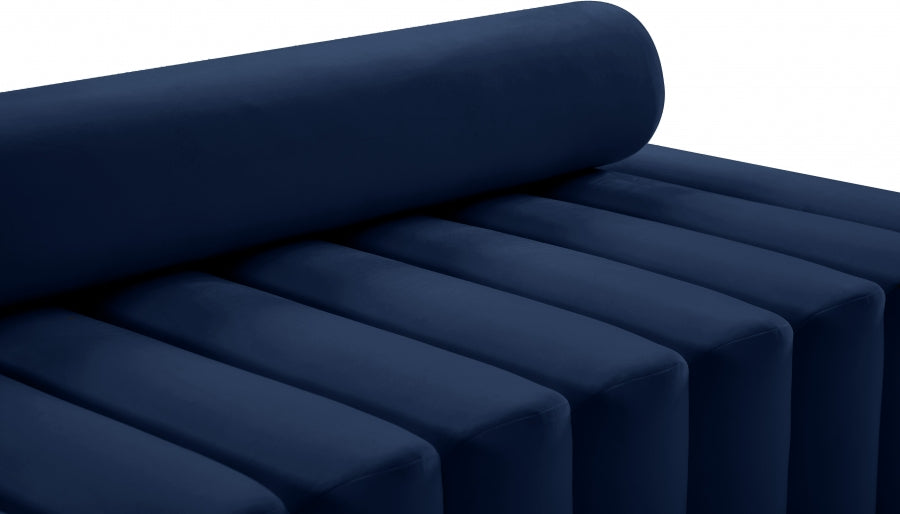 Melody Blue Velvet Chair from Meridian - Luna Furniture