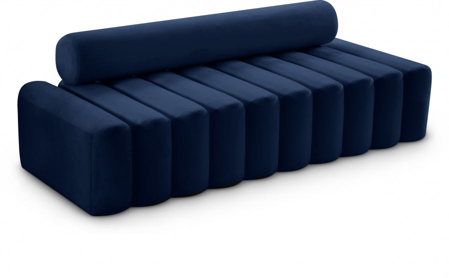 Melody Blue Velvet Sofa from Meridian - Luna Furniture