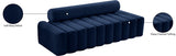 Melody Blue Velvet Sofa from Meridian - Luna Furniture