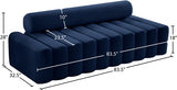 Melody Blue Velvet Sofa from Meridian - Luna Furniture