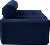 Melody Blue Velvet Sofa from Meridian - Luna Furniture