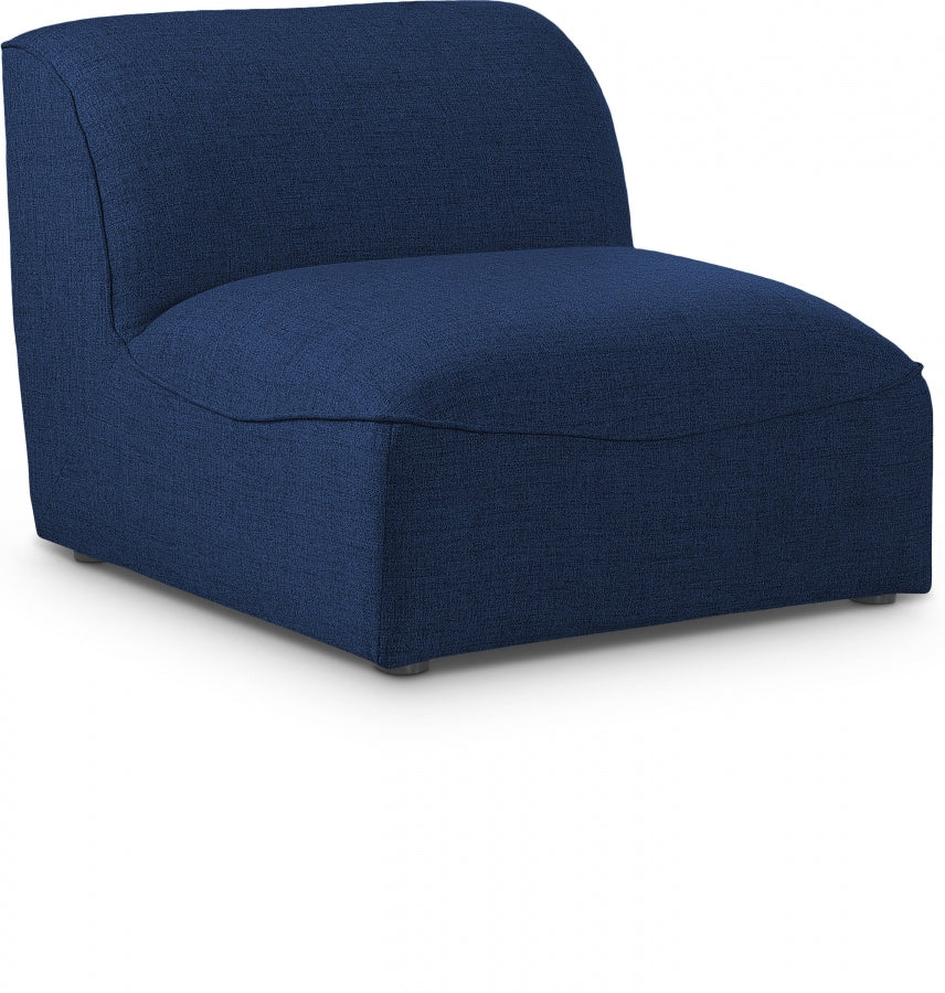 Miramar Blue Modular Armless Chair from Meridian - Luna Furniture