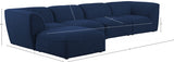 Miramar Blue Modular Sectional from Meridian - Luna Furniture