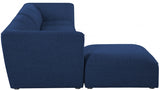 Miramar Blue Modular Sectional from Meridian - Luna Furniture