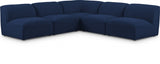 Miramar Blue Modular Sectional from Meridian - Luna Furniture