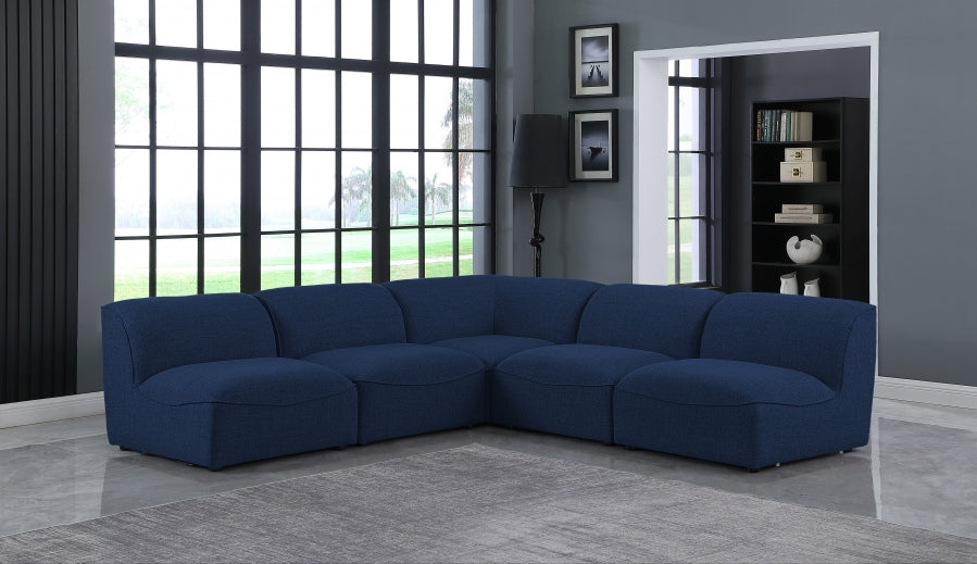 Miramar Blue Modular Sectional from Meridian - Luna Furniture