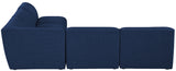 Miramar Blue Modular Sectional from Meridian - Luna Furniture