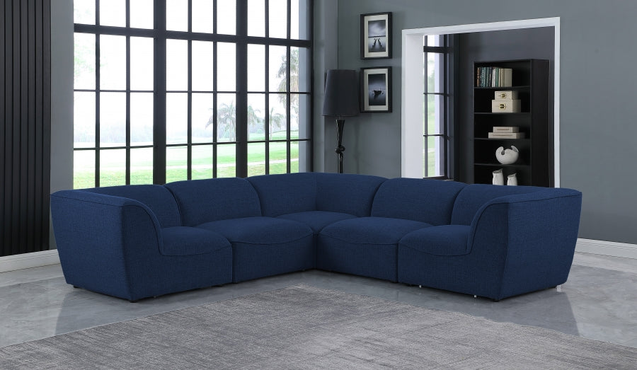 Miramar Blue Modular Sectional from Meridian - Luna Furniture