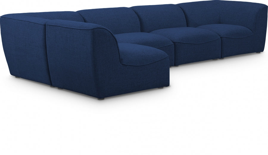 Miramar Blue Modular Sectional from Meridian - Luna Furniture