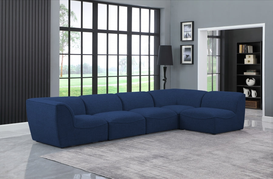 Miramar Blue Modular Sectional from Meridian - Luna Furniture