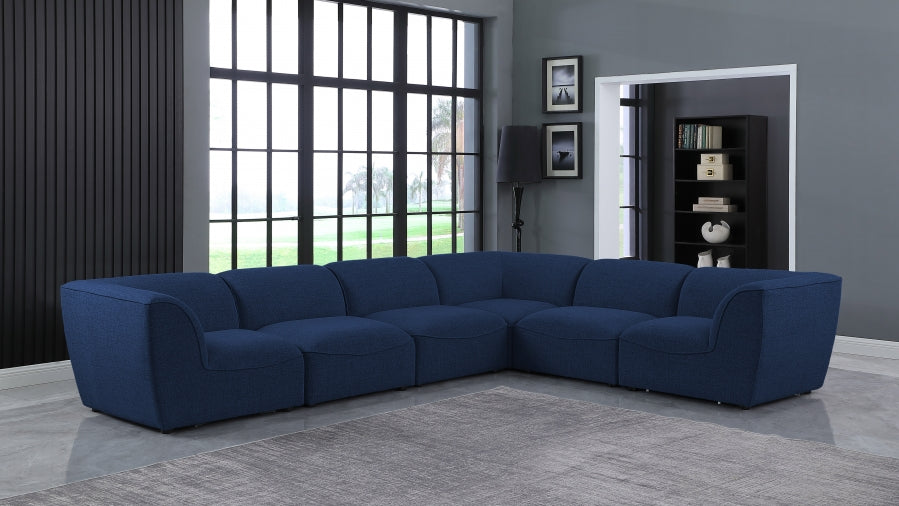 Miramar Blue Modular Sectional from Meridian - Luna Furniture