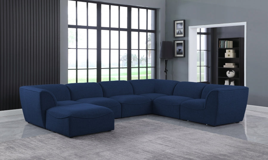 Miramar Blue Modular Sectional from Meridian - Luna Furniture