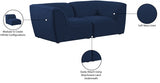 Miramar Blue Modular Loveseat from Meridian - Luna Furniture