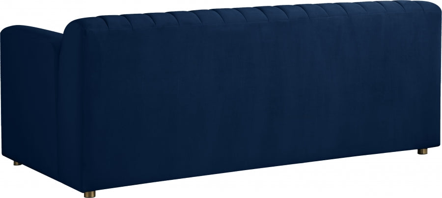 Naya Blue Velvet Loveseat from Meridian - Luna Furniture