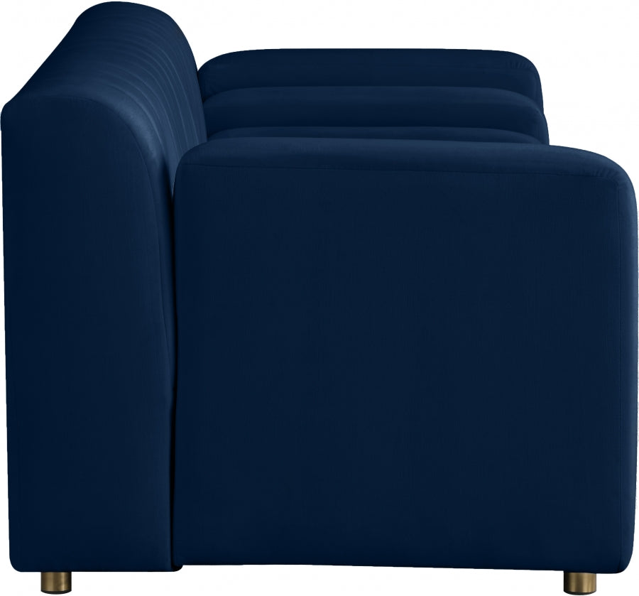 Naya Blue Velvet Loveseat from Meridian - Luna Furniture