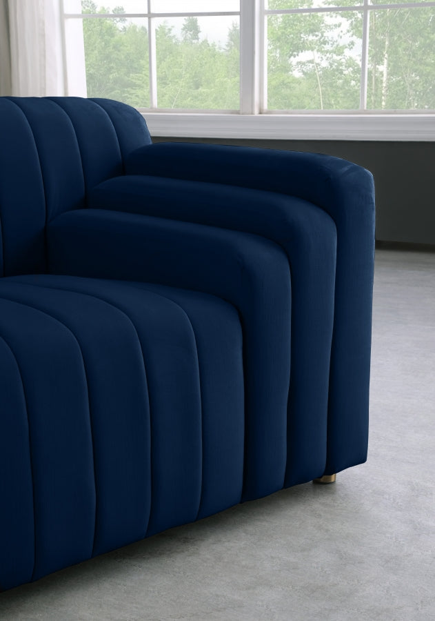 Naya Blue Velvet Loveseat from Meridian - Luna Furniture