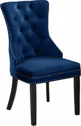 Nikki Blue Velvet Dining Chair, Set of 2 from Meridian - Luna Furniture