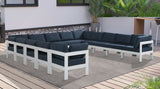 Nizuc Blue Outdoor Patio Aluminum Modular Sectional from Meridian - Luna Furniture