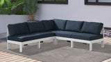 Nizuc Blue Outdoor Patio Aluminum Modular Sectional from Meridian - Luna Furniture