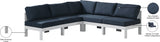 Nizuc Blue Outdoor Patio Aluminum Modular Sectional from Meridian - Luna Furniture