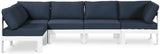 Nizuc Blue Outdoor Patio Aluminum Modular Sectional from Meridian - Luna Furniture