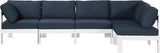 Nizuc Blue Outdoor Patio Aluminum Modular Sectional from Meridian - Luna Furniture