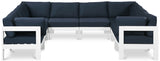 Nizuc Blue Outdoor Patio Aluminum Modular Sectional from Meridian - Luna Furniture