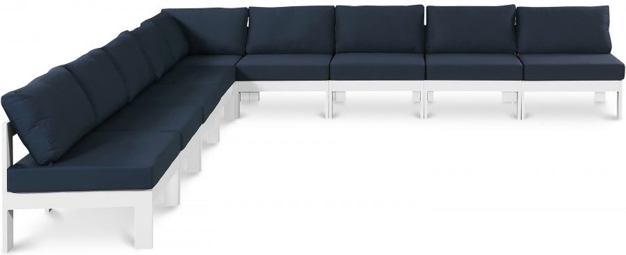 Nizuc Blue Outdoor Patio Aluminum Modular Sectional from Meridian - Luna Furniture