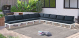 Nizuc Blue Outdoor Patio Aluminum Modular Sectional from Meridian - Luna Furniture