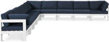 Nizuc Blue Outdoor Patio Aluminum Modular Sectional from Meridian - Luna Furniture