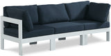 Nizuc Blue Outdoor Patio Aluminum Modular Sofa from Meridian - Luna Furniture