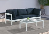 Nizuc Blue Outdoor Patio Aluminum Modular Sofa from Meridian - Luna Furniture