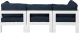 Nizuc Blue Outdoor Patio Aluminum Modular Sofa from Meridian - Luna Furniture